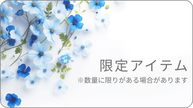 限定アイテム※数量に限りがある場合があります